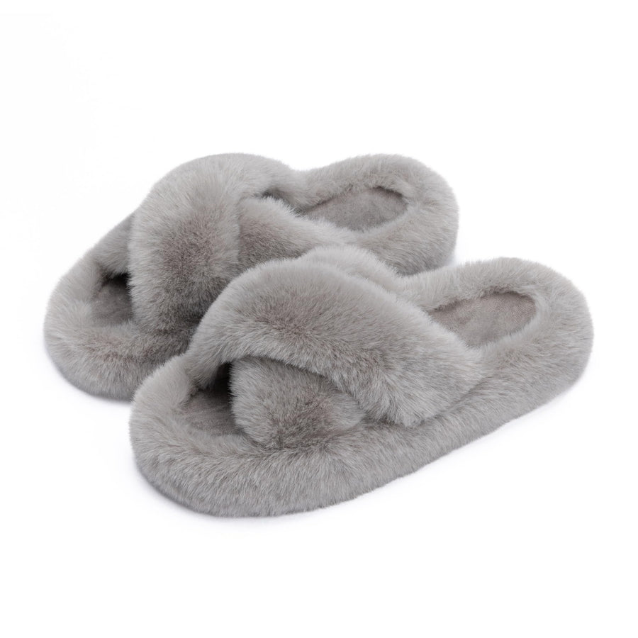 Mira Plush Platform Slippers