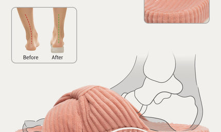 HODY - Rose Sorbet Memory Foam tøfler (Støttende Bueutgave)