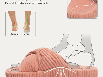 HODY - Rose Sorbet Memory Foam-tofflor (Stödjande Bågedition)