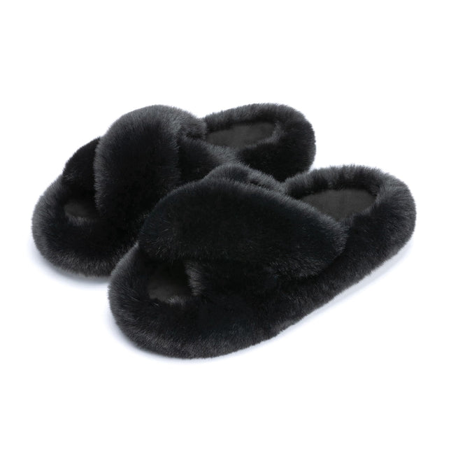 Mira Plush Platform Slippers