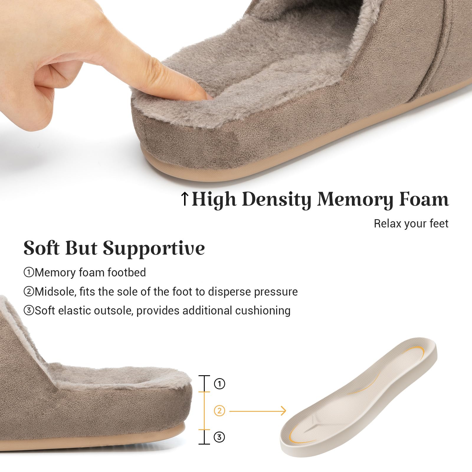 Harbor Grey Open-Toe Platform Slippers