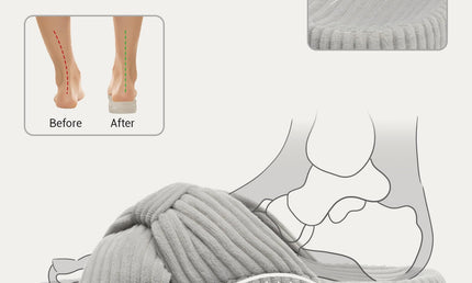 HODY - Pantuflas de Espuma Viscoelástica Nube Plateada (Edición con Soporte para el Arco)