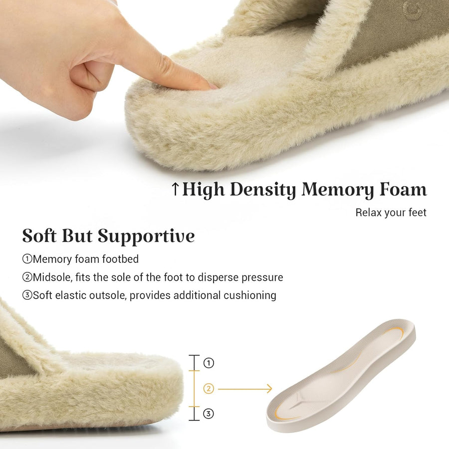 Pantofole platform PlushVale verde salvia