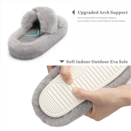 Mira Plush Platform Slippers