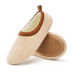 Warm linen beige with chestnut trim