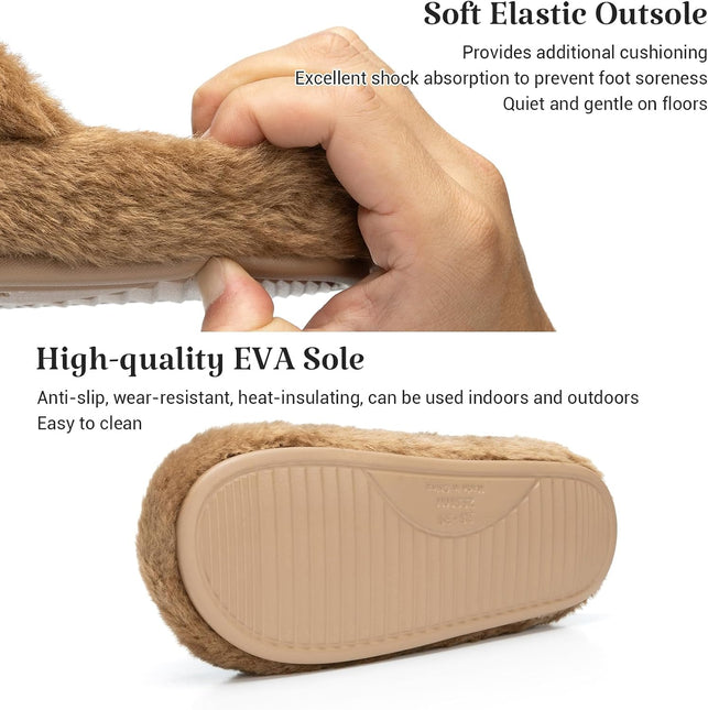 PlushVale Open-Toe Platform Slippers