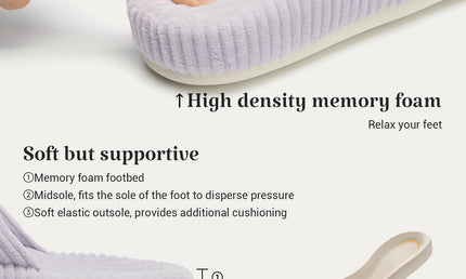 HODY - Lavender Mist Memory Foam Pantoffels (Ondersteunende Boog Editie)