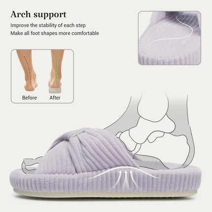 HODY - Lavender Mist Memory Foam Slippers (Supportive Arch Edition)