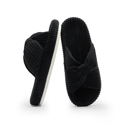 Chaussons HODY à nœud papillon en mousse à mémoire de forme