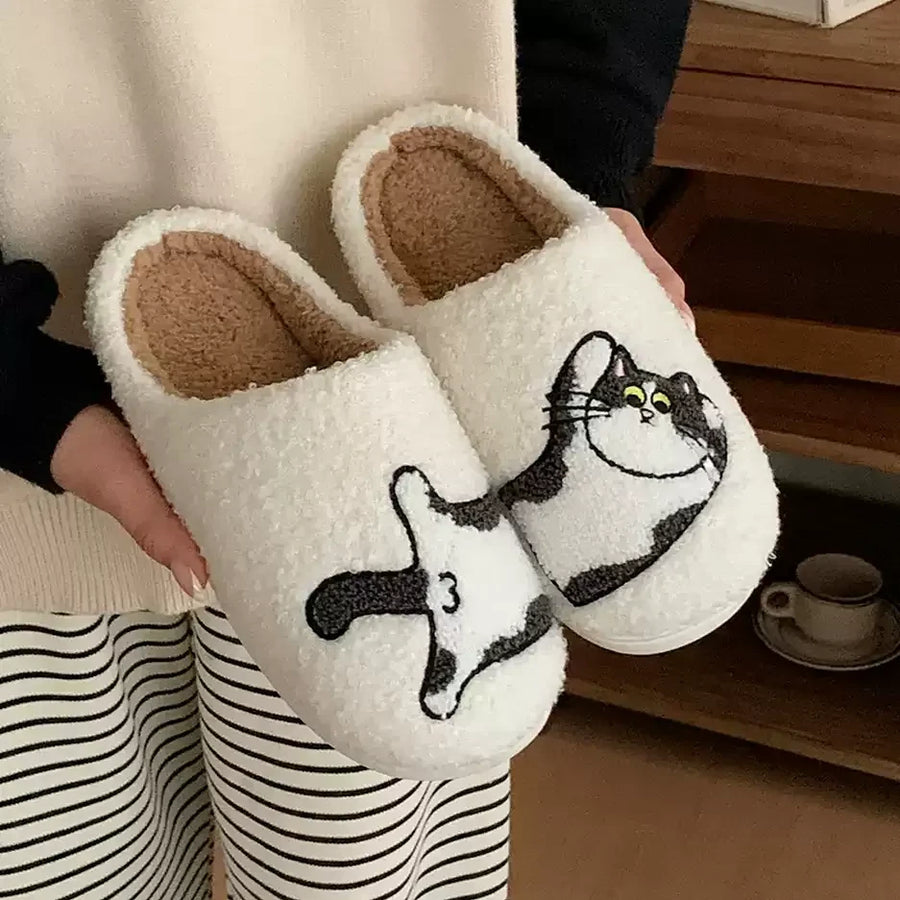 Pantuflas de casa de animal de peluche PawStory