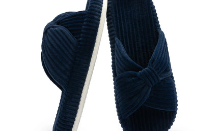 HODY Memory-Foam-Pantoffeln mit Schleife
