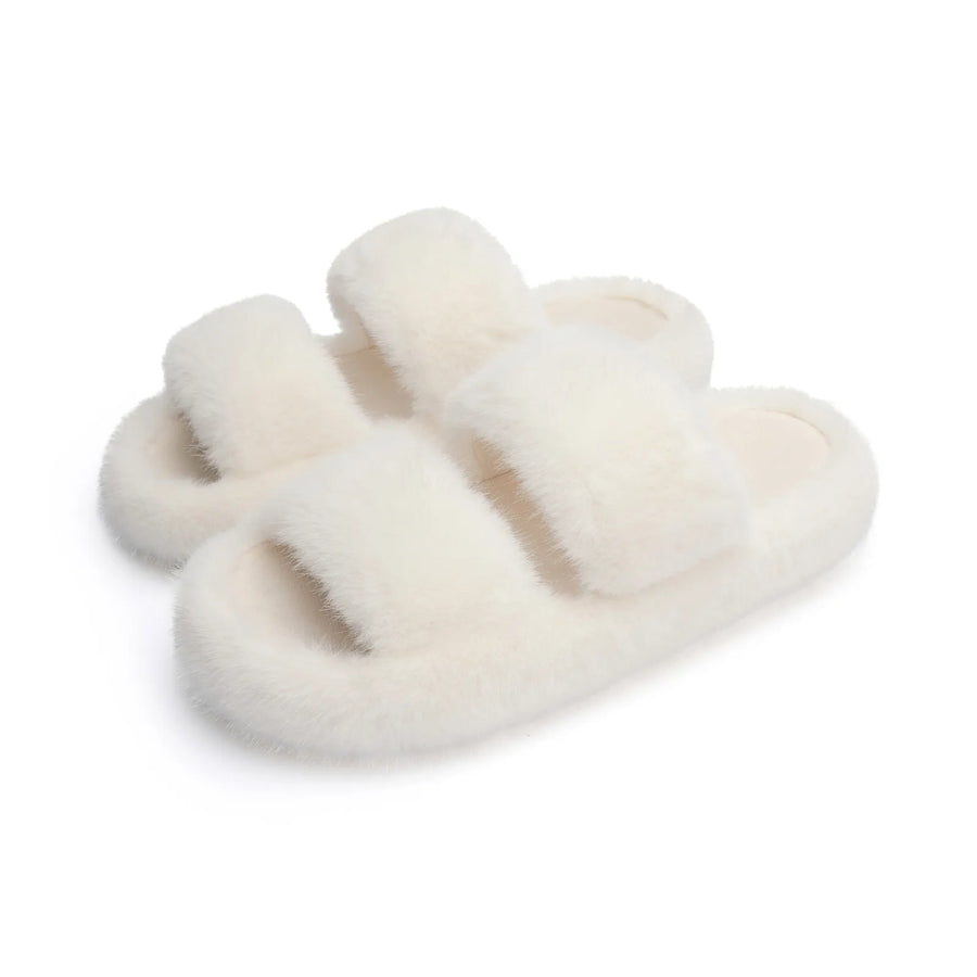 Hush Furry Indoor Open Toe Slippers