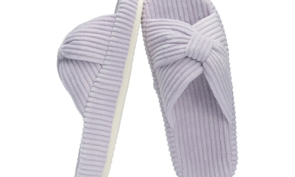 HODY - Chaussons en mousse à mémoire de forme Brume lavande (édition avec soutien de la voûte plantaire)