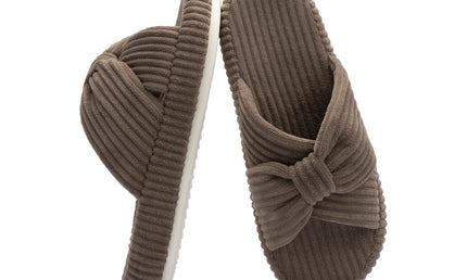 HODY Memory-Foam-Pantoffeln mit Schleife