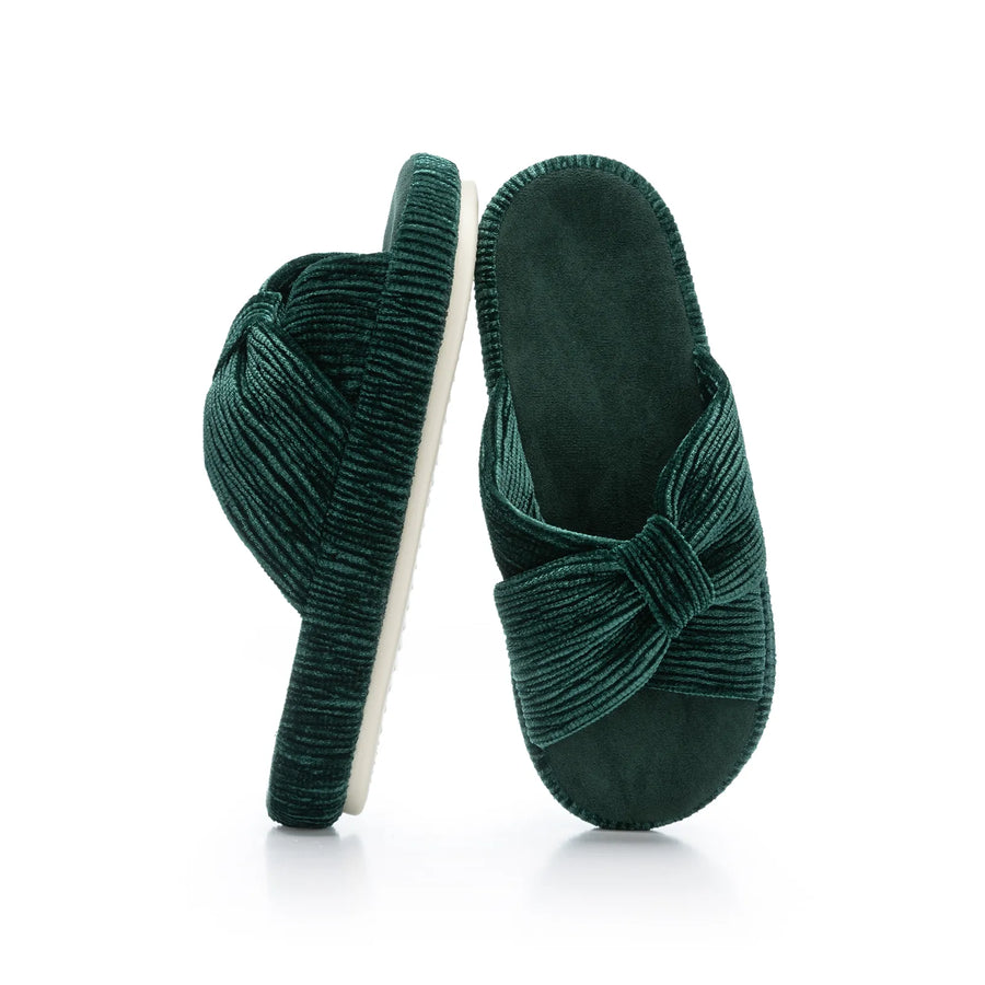 Luxurious Pearl Velvet Slippers