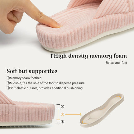 Chaussons HODY à nœud papillon en mousse à mémoire de forme