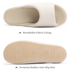 Chantomoo Womens Slipper Memory Foam Slippers Comfy House Slippers Rubber Sole Bedroom Cozy Indoor Outdoor Home Slipper Slides