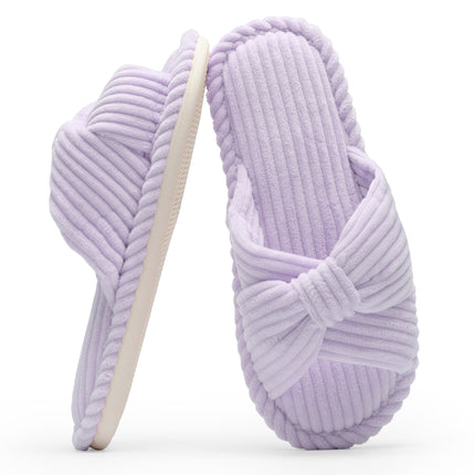 Pantuflas BOWDY de pana con lazo