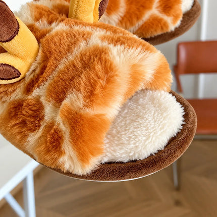 Gigi Plush Giraffe House Slippers