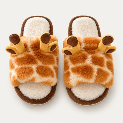 Gigi Plush Giraffe House Slippers