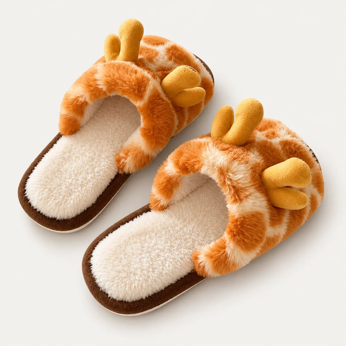 Gigi Plush Giraffe House Slippers