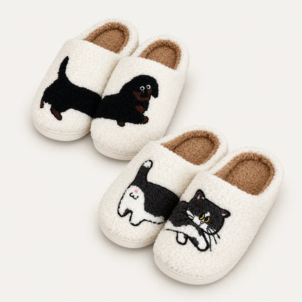 PawStory Plush Animal House Slippers