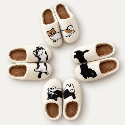 PawStory Plush Animal House Slippers