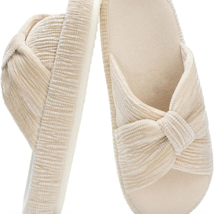 Luxurious Pearl Velvet Slippers