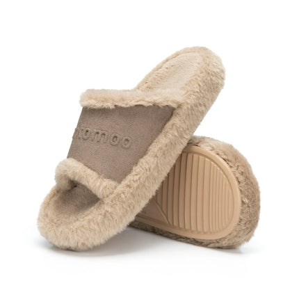 Chaussons compensés PlushVale gris pierre
