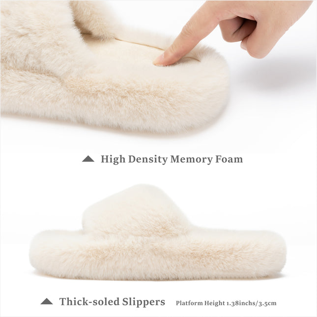 Fuzzy Comfy Memory Foam Slippers