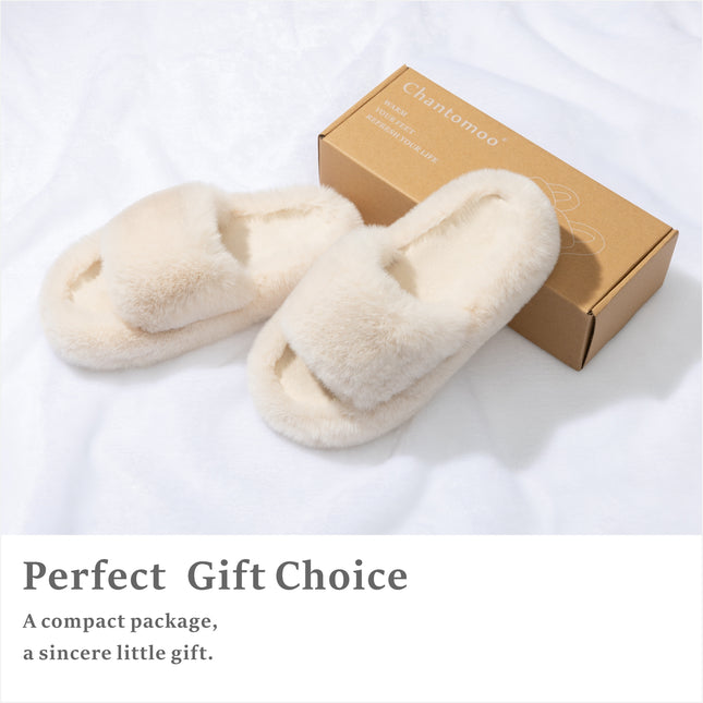 Fuzzy Comfy Memory Foam Slippers